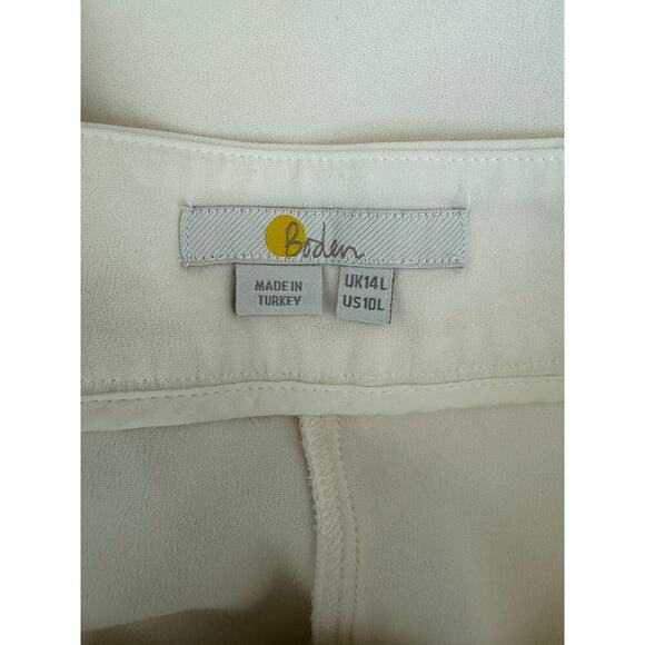 Boden Fluid Wide Leg Trouser in Ivory Size 10L - Picture 6 of 8